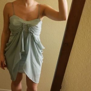 Mint green mini overlay dress